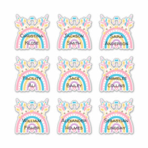 Pegatinas de nombre múltiple con Personalizado de
