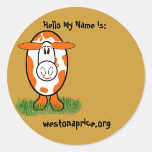 Pegatinas de nombre para reuniones de Weston Price