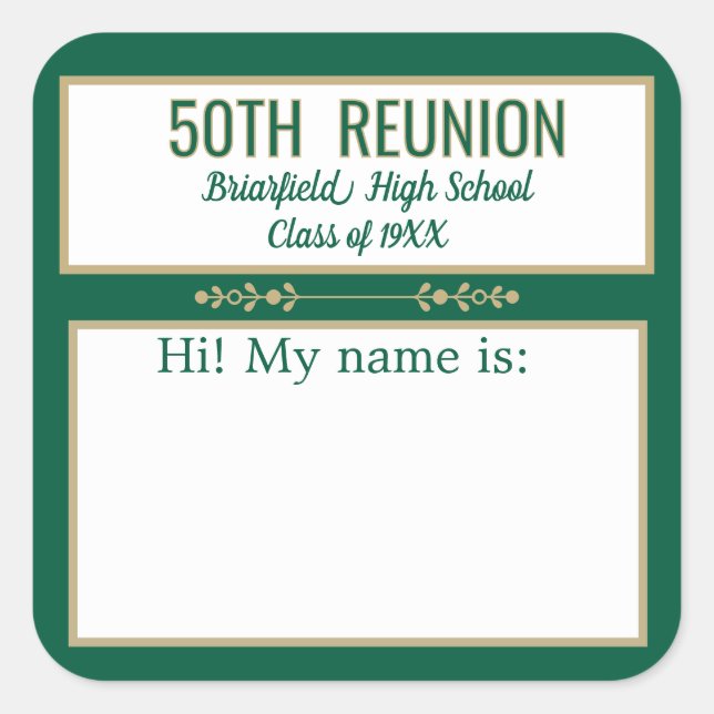 Pegatinas de nombre personalizadas para la reunión (Anverso)