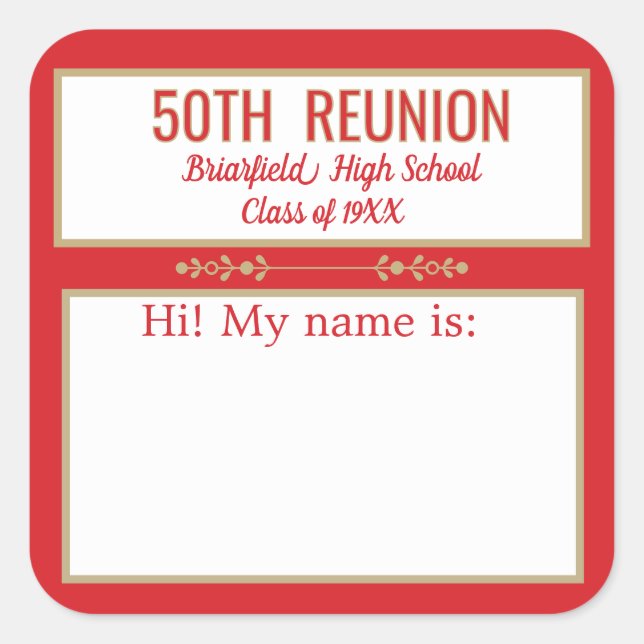 Pegatinas de nombre personalizadas para la reunión (Anverso)