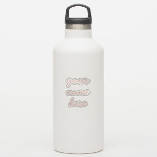 Pegatinas de nombre personalizado en rosa con letr