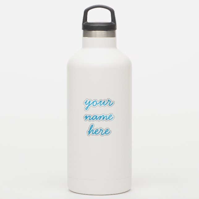 Pegatinas de nombre personalizado simple minimalis (Botella de agua)