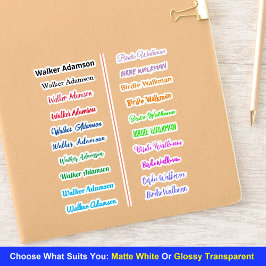 Pegatinas de nombres coloridos y elegantes (Nombre