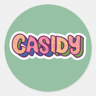 Pegatinas de nombres de Cassidy
