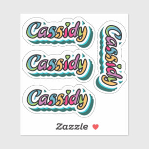 Pegatinas de nombres de Cassidy