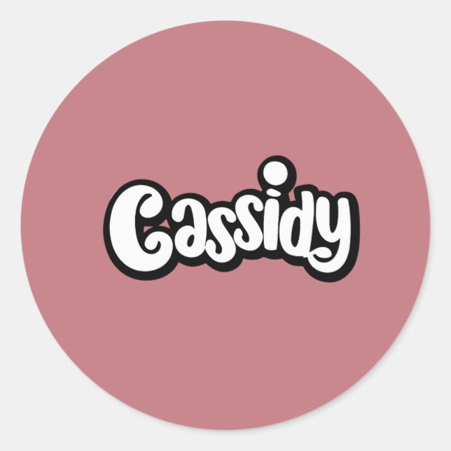 Pegatinas de nombres de Cassidy (Anverso)
