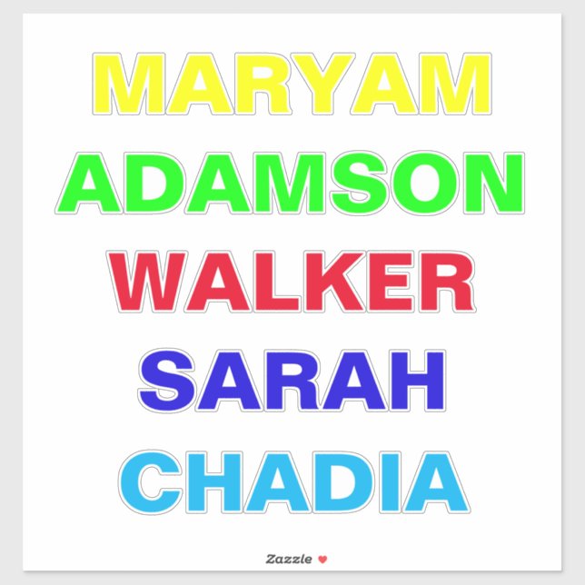 Pegatinas de nombres de vidrio delantero y trasero (Hoja)