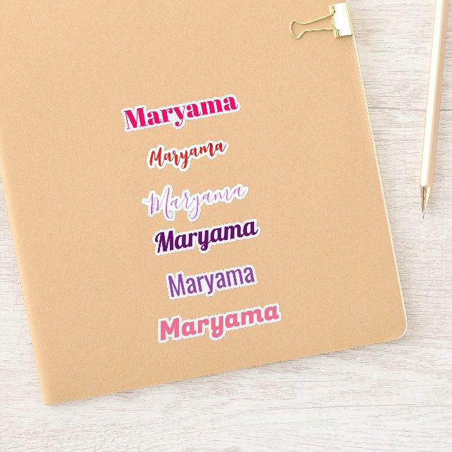 Pegatinas de nombres de vinilo personalizado (Cuaderno)