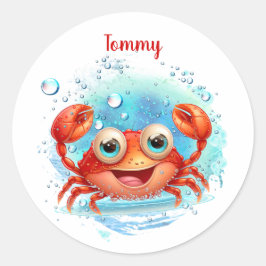 Pegatinas de nombres personalizados de Cute Happy 