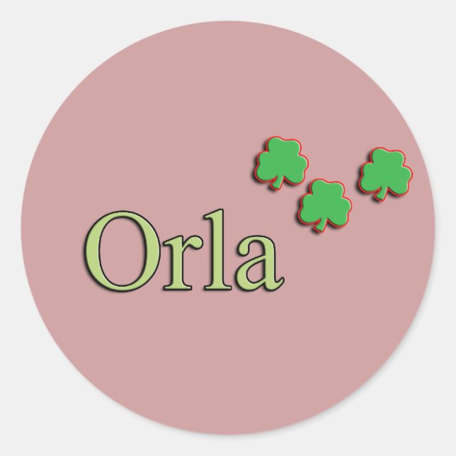 Pegatinas de nombres personalizados de Orla (Anverso)