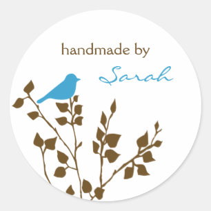 Pegatinas de nombres personalizados de pájaro