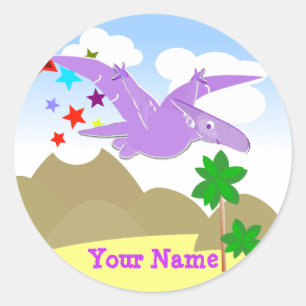 Pegatinas de nombres Pteranodon de dinosaurio mora