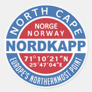 PEGATINAS de Noruega de NORDKAPP