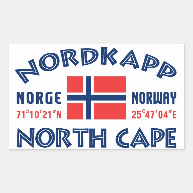 PEGATINAS de Noruega de NORDKAPP (Anverso)