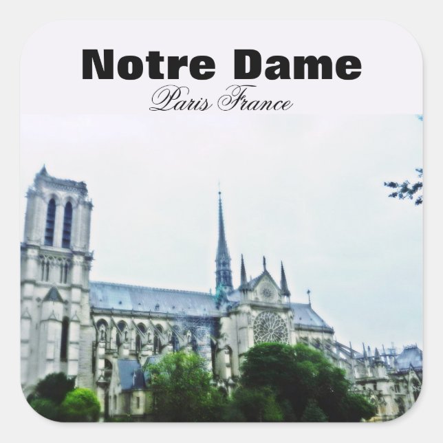 PEGATINAS de NOTRE DAME PARIS FRANCE (Anverso)