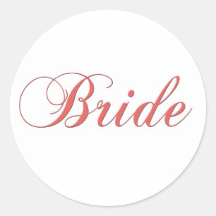 Pegatinas de novias rosadas
