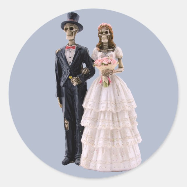 Pegatinas de novias y novios de Skeleton (Anverso)