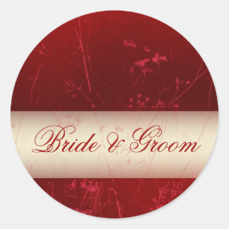 Pegatinas de novias y novios rojos