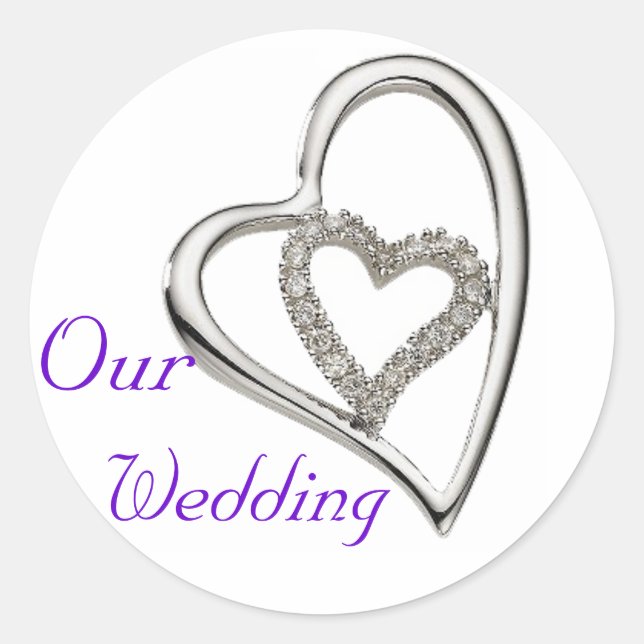 Pegatinas de nuestro Sello para sobres Boda (Anverso)