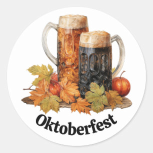 Pegatinas de Oktoberfest Beer Mugs