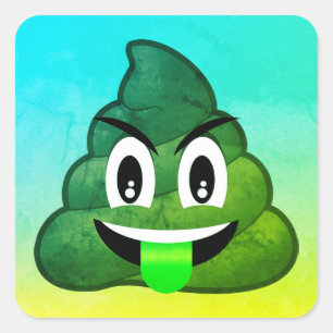 Pegatinas de Ombre, Emoji de poop verde