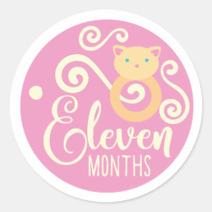 Pegatinas de Once Meses