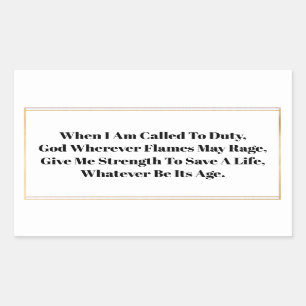 Pegatinas de oración de bomberos