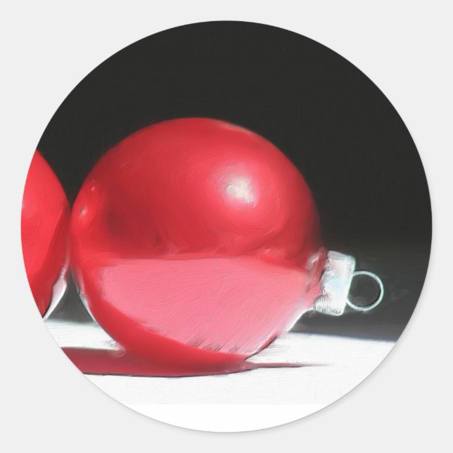 Pegatinas de Ornamentos Rojos (Anverso)