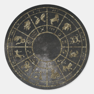 pegatinas de oro de astrología zodiaca
