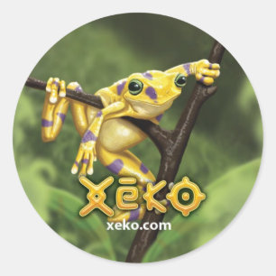 Pegatinas de oro de la rana de Xeko