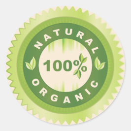 Pegatinas de Oro de los Productos Orgánicos Natura