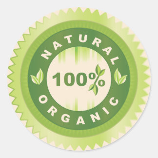 Pegatinas de Oro de los Productos Orgánicos Natura