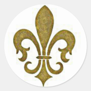 Pegatinas de oro franceses de la flor de la flor