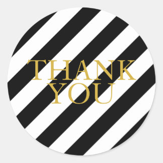 Pegatinas de oro rayado gracias
