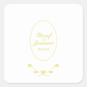Pegatinas de oro y bodas blancas