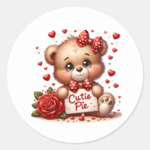 Pegatinas de osito del día de San Valentín