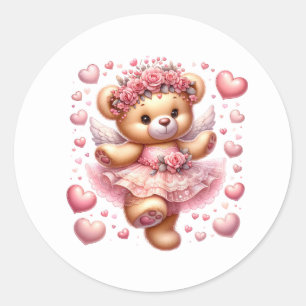 Pegatinas de osito del Día de San Valentín