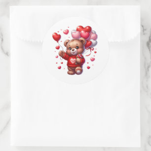Pegatinas de osito del día de San Valentín