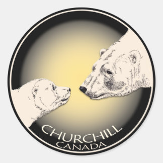 Pegatinas de ositos polares Churchill Canadá Pegat