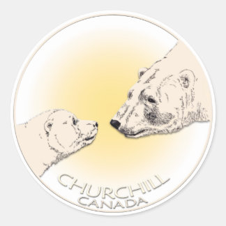 Pegatinas de ositos polares Churchill Canadá Pegat