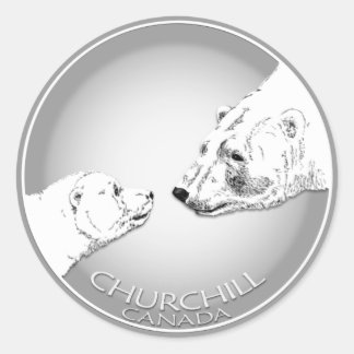 Pegatinas de ositos polares Churchill Canadá Pegat
