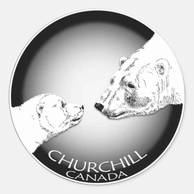 Pegatinas de ositos polares Churchill Canadá Pegat (Anverso)