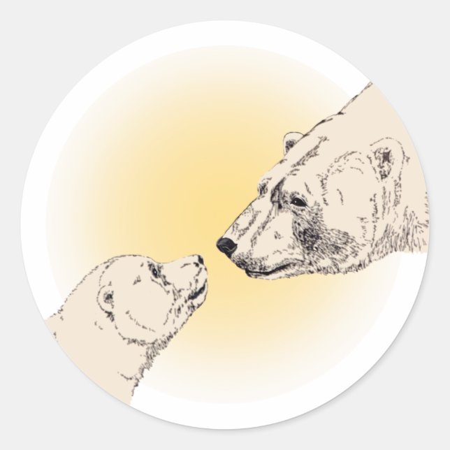 Pegatinas de ositos polares Pegatinas de osos salv (Anverso)
