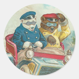Pegatinas de oso de época