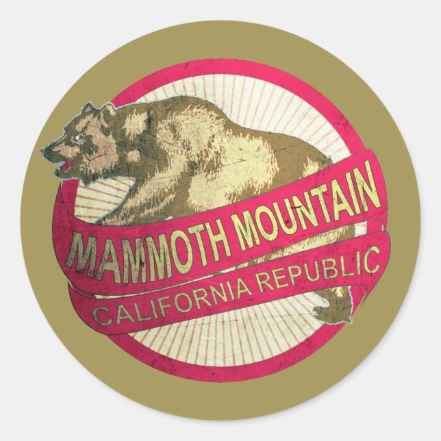 Pegatinas de oso de mamut Mountain (Anverso)
