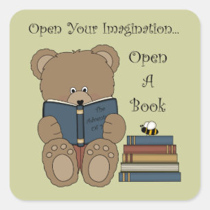 Pegatinas de oso escolar