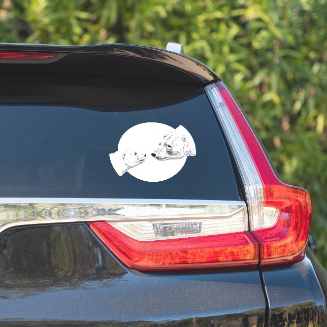 Pegatinas de oso polar Personalizado decoraciones  (Lado del coche)
