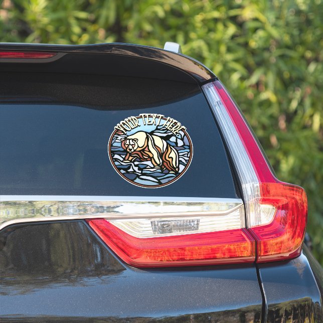 Pegatinas de oso tribal Oso Polar Metis Art Deces (Lado del coche)