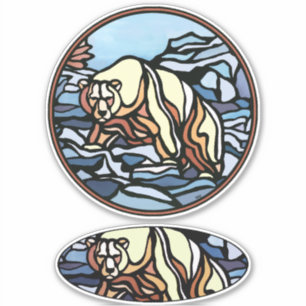 Pegatinas de oso tribal Oso Polar Metis Art Deces