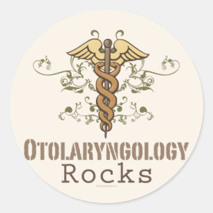 Pegatinas de Otolaryngology Rocks Caduceus